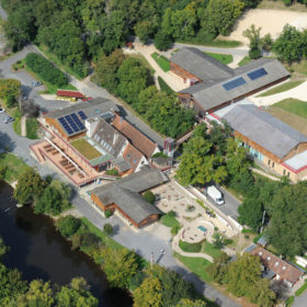 aerial view CPA Lathus and rooms