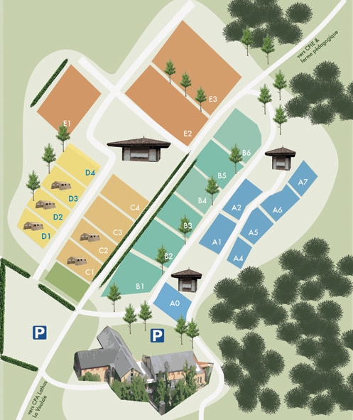 plan du camping du CPA Lathus